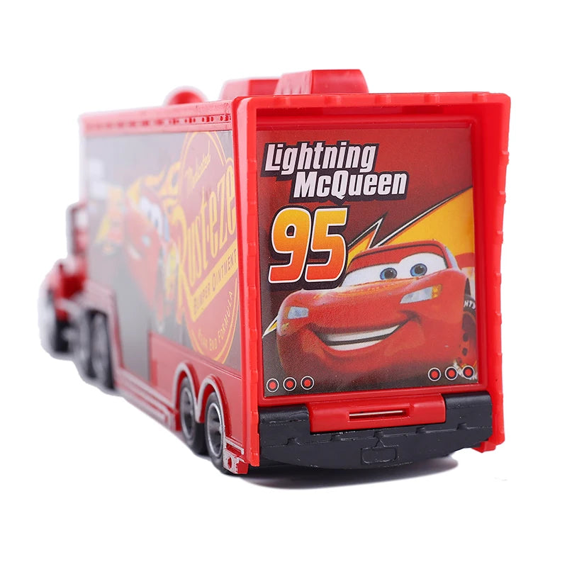 Disney Cars Figures Mack Truck Lightning McQueen Racing 1:55 Die Cast Model Children Mini Vehicle Toys Collection Birthday Gifts