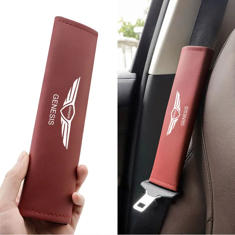 1Pcs Car Seat Safety Belt Shoulder Cover Auto Accessories For Genesis G80 GV70 GV80 GV60 G70 Essentia Neolun G90 GV90