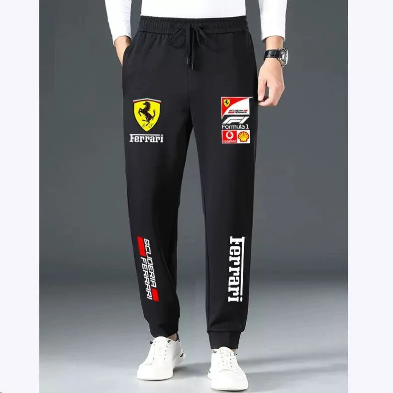 For Ferrari Horse SJ F1 Team Leg-binding Pants Sweatpants Men and Women's Casual Sports Outdoor Pants Fashionable Trendy Prints