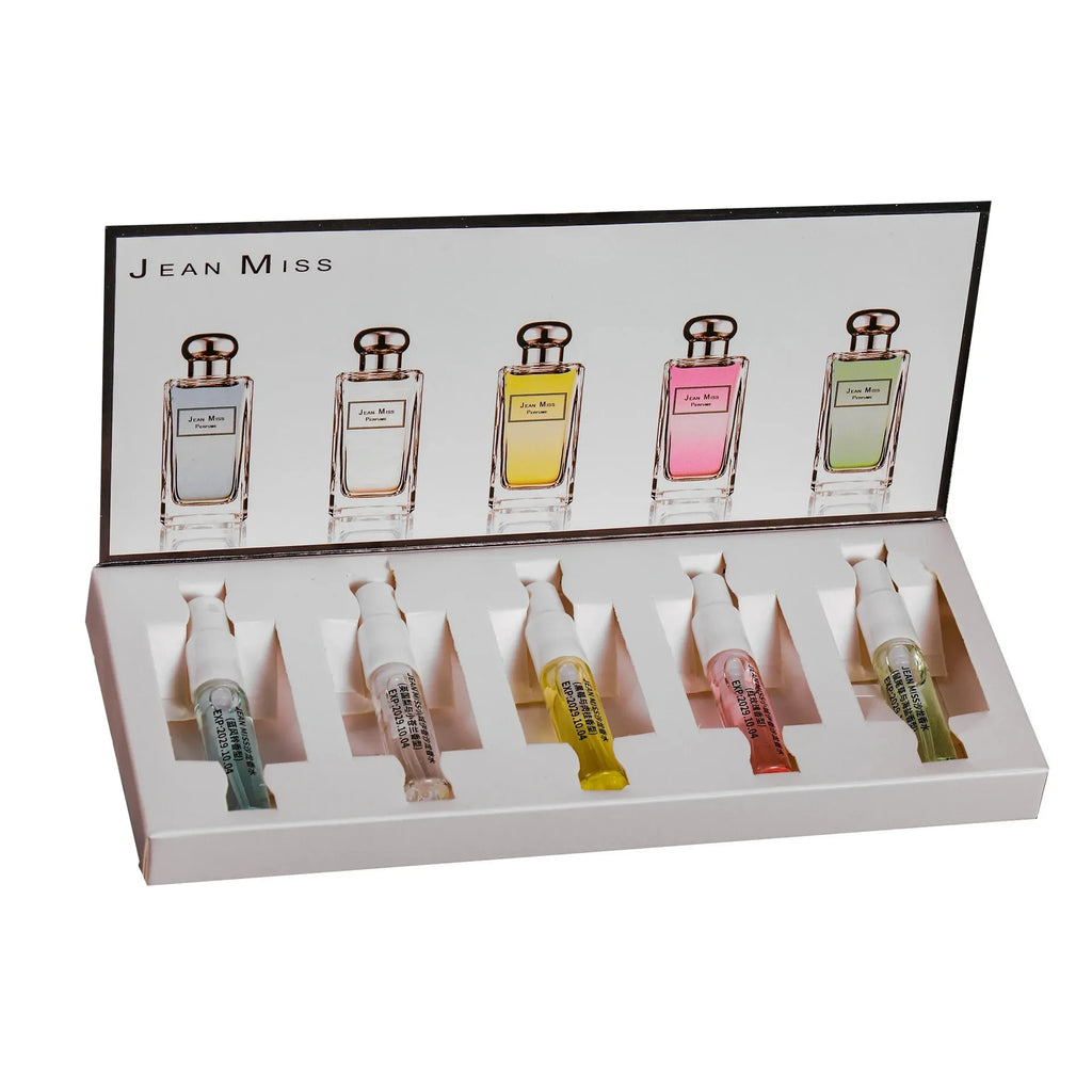 5*3mlWomen's Perfume Set Original Fresh Long-Lasting Floral Fragrance Eau De Toilette Gift Box Five-Piece Plant-Based Collection