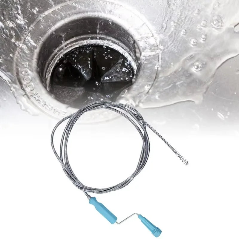 Drain Cleaner Drain Auger Flexible Metal Spring Sink Dredge Auger Plumbing Snake Clog Remover Ultra-long Sewer Dredge