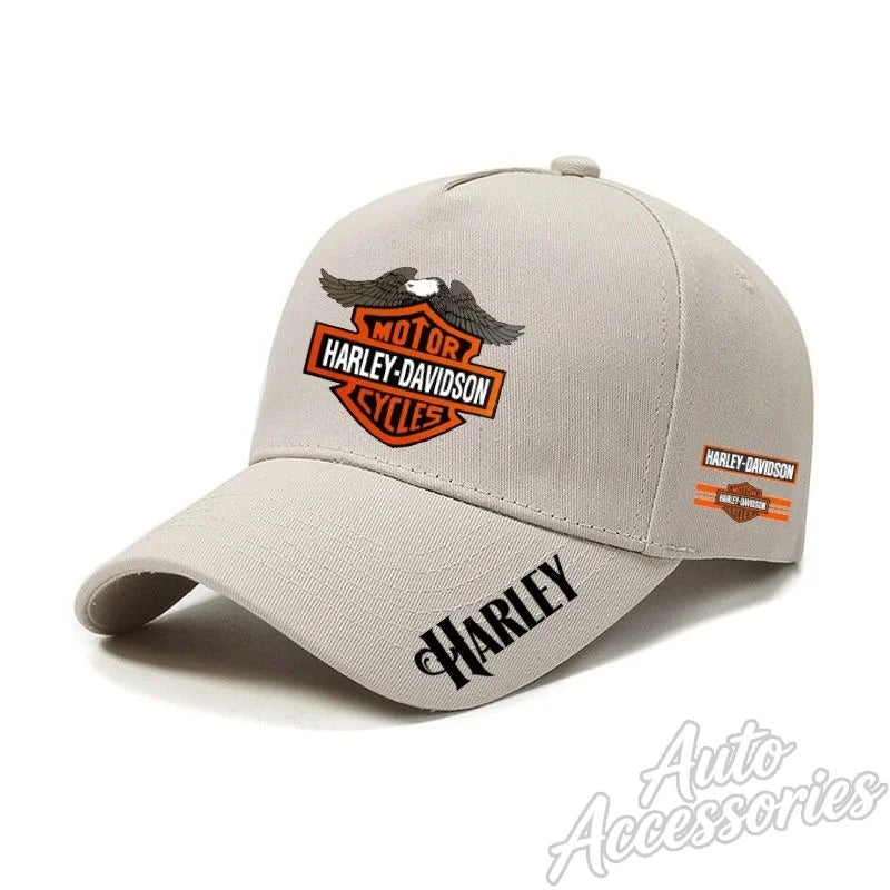 For Harley Davidson PA1250 Fashion Motorcycle Print Baseball Hat Summer Outdoor Sport Casual Hat Adjustable Racing Sunscreen Hat