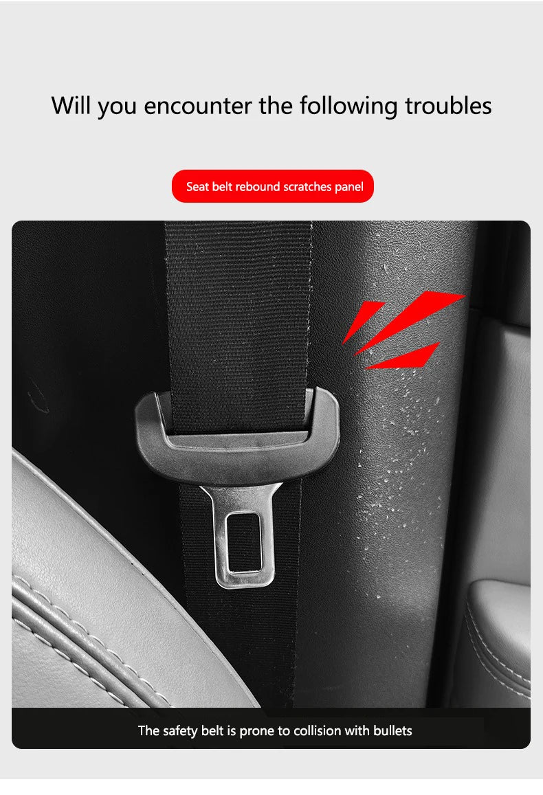 2PCS Suede Ferrari Emblem Car Seat Belt Buckle Cover Protector Case For Ferrari Roma 488 Portofino F8 Roma Spider SF90 Superfast