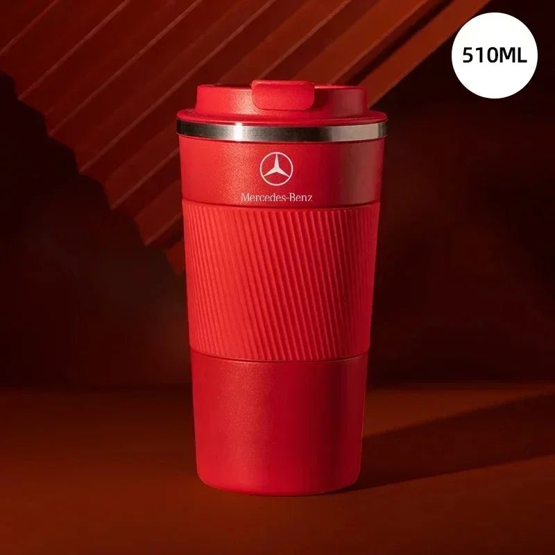 510ml stainless steel coffee cup hot mug for Mercedes-Benz A B C E S-Class W204 W205 W212 W213 W176 GLC CLA AMG W177 G63 GLA