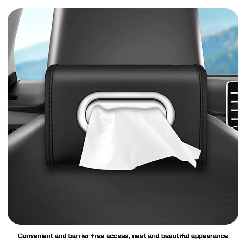 for Baojun 510 730 360 560 RS-5 530 630 Wuling Hongguang S Leather Car Tissue Bag Seat Back Hanger Kleenex Case Visor Napkin Box