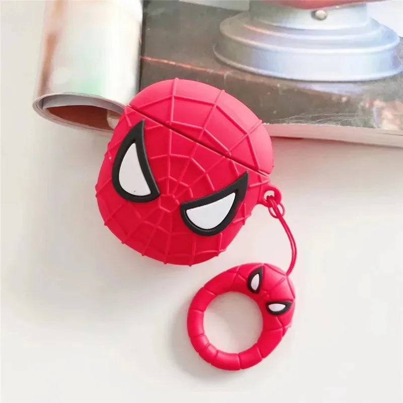 Venom For Airpods Pro 3 pro 2 Case Spider-Man Iron Man Captain America Protective Earphone Silicone Cover For Airpods 1 2 3 4
