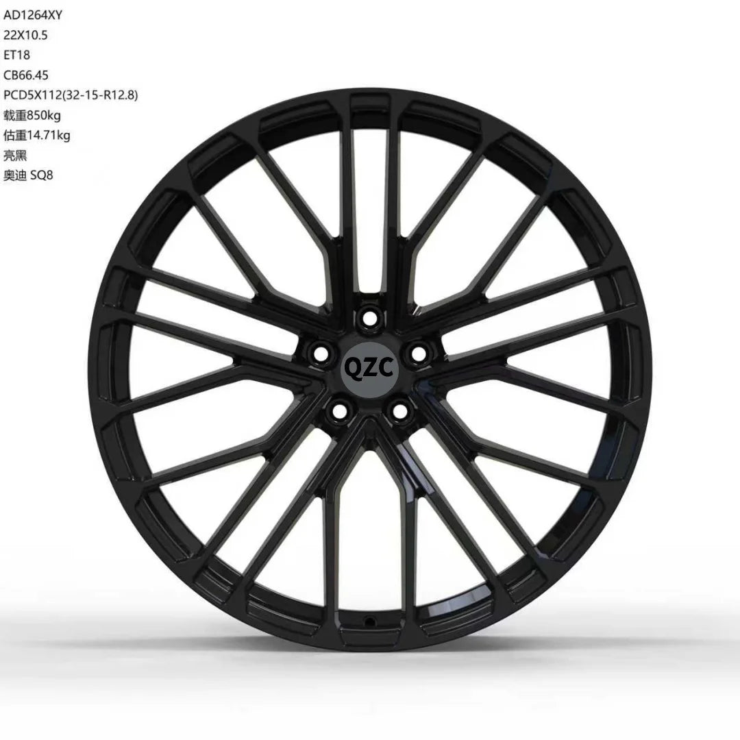 Qizhouchi High-end Customized 5x120 /112 Aluminum Alloy Forged Wheels with 5 Holes Passenger Wheels  MOQ 4 Pieces
