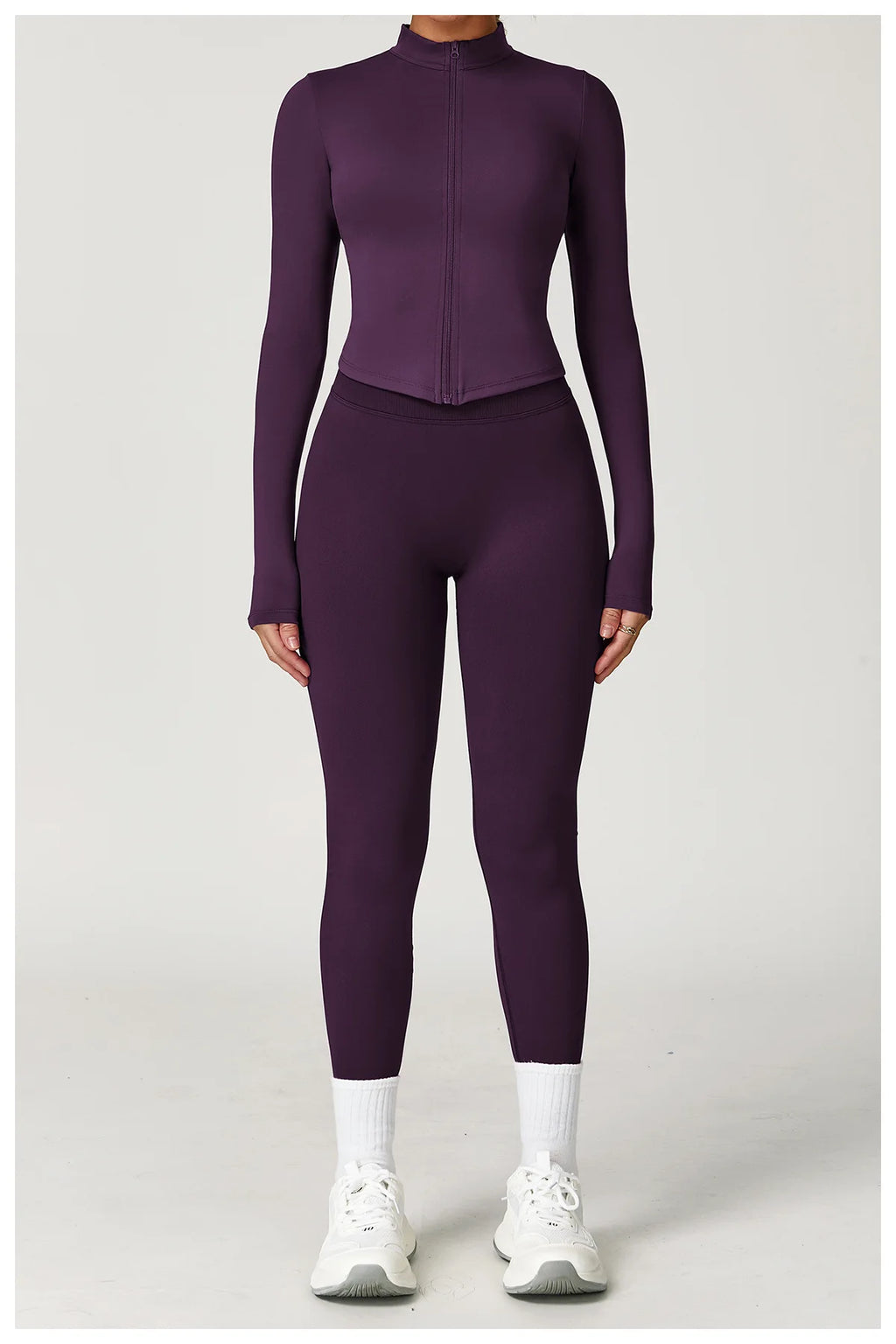 Seamless Yoga Set Gym Clothes 2PCS Women Sportswear Yoga Suits Tracksuits Fitness Long Sleeved Jacket Sports Bra Gym Leggings