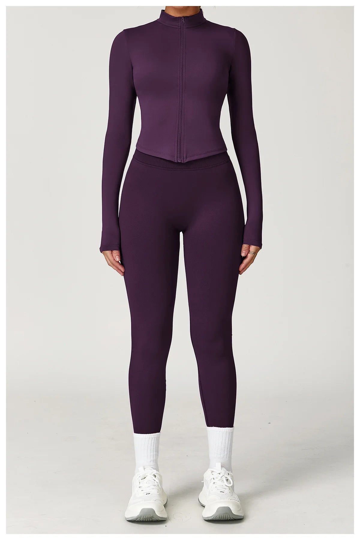 Seamless Yoga Set Gym Clothes 2PCS Women Sportswear Yoga Suits Tracksuits Fitness Long Sleeved Jacket Sports Bra Gym Leggings