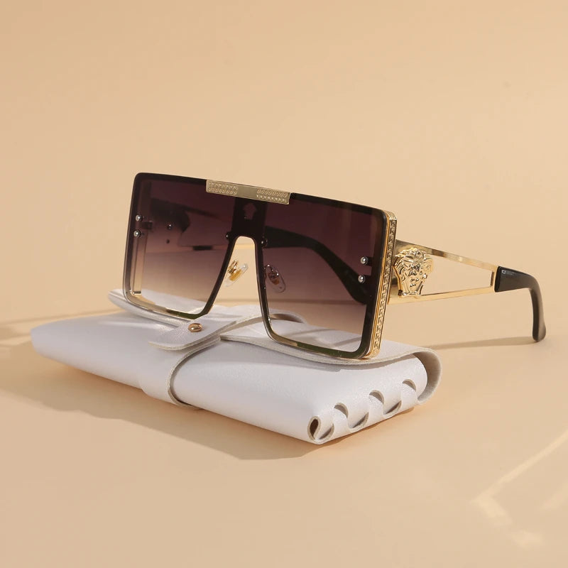 New Personality Square Big Cool Sunglasses for Men Women Fashion Retro Luxury Design Male Sun Glasses Gafas UV400 Gafas De Sol