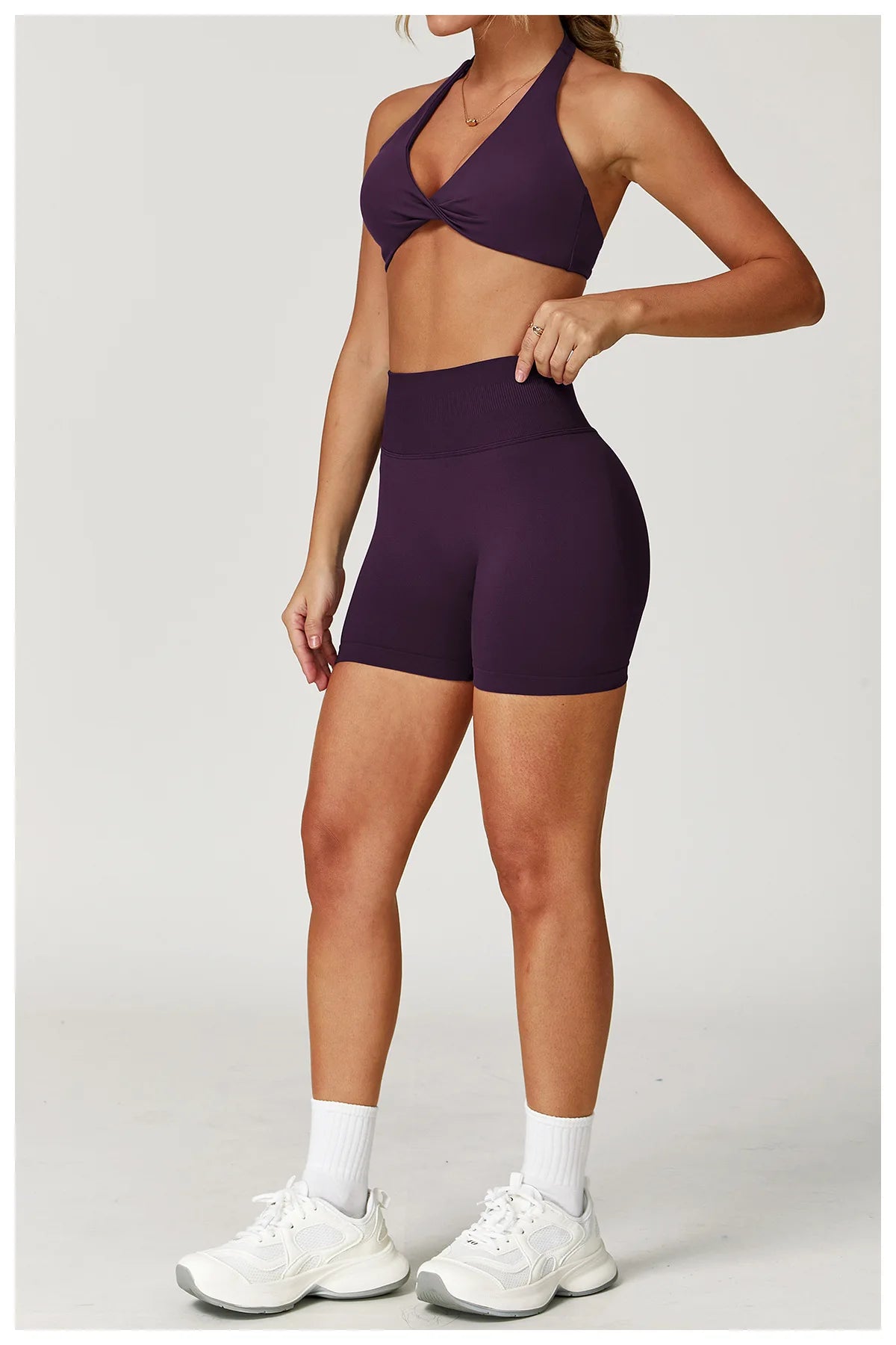 Seamless Yoga Set Gym Clothes 2PCS Women Sportswear Yoga Suits Tracksuits Fitness Long Sleeved Jacket Sports Bra Gym Leggings