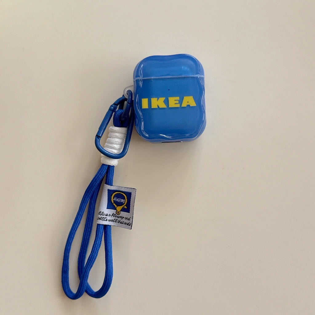 Fun Blue-Backed Alphabet Earbud Cases for AirPods Pro 3, Pro 2, AirPods 4, 3, 2, 1 Shock-Resistant Protective Cases with Lanyard