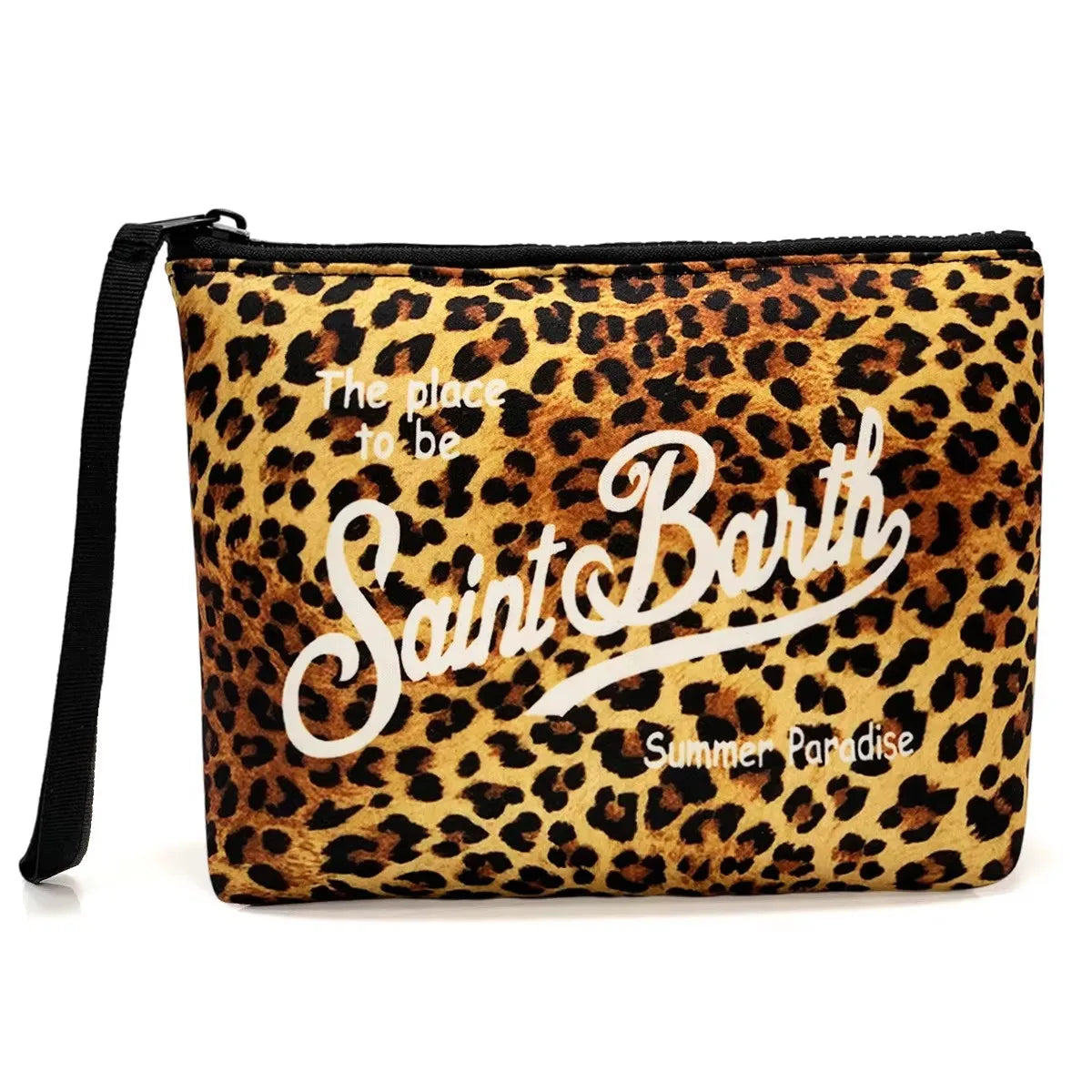 Fashion Quality New Handbag European American Clutch Bag Women's Handbag Leopard Canvas Diving Handbag Zero Wallet