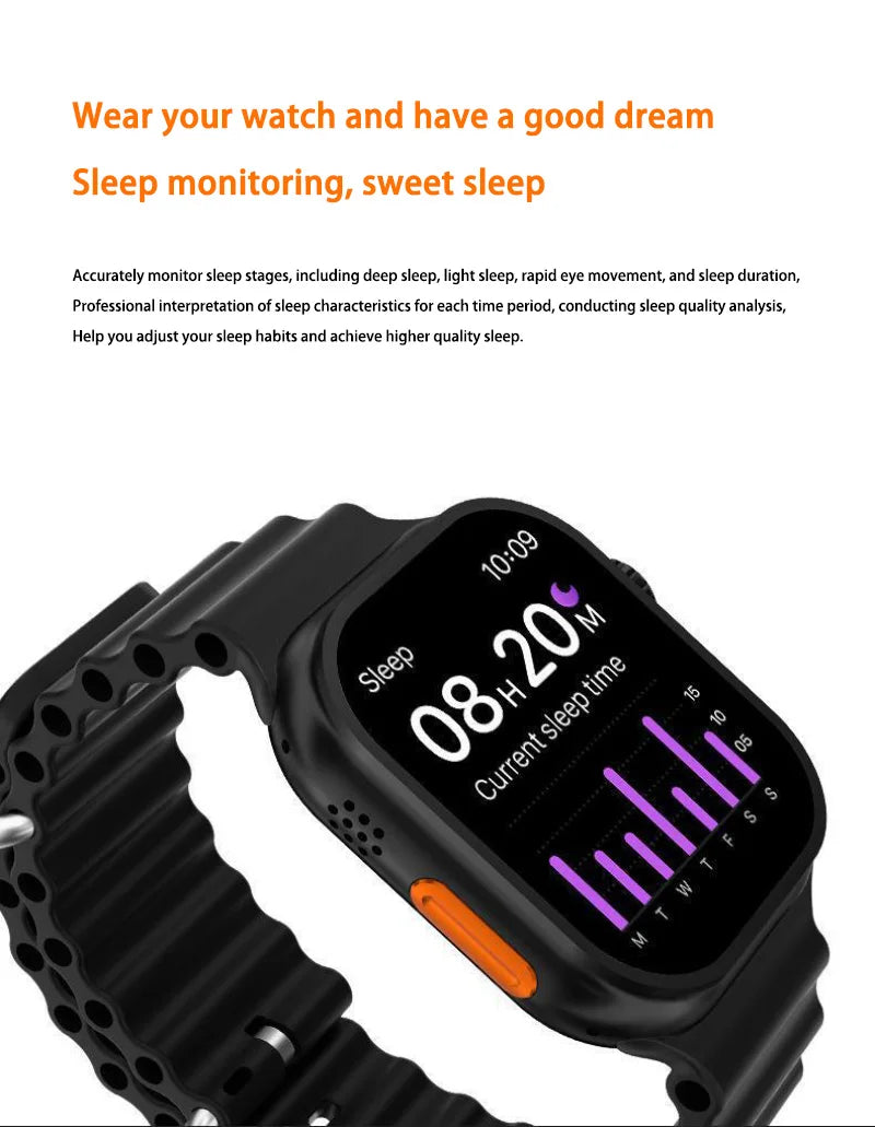 OPPO T900 Ultra Smart Watch Men 49mm Series 9 AMOLED Screen NFC Compass Waterproof For Apple Watch IWO Ultra 9 Wholesale NEW