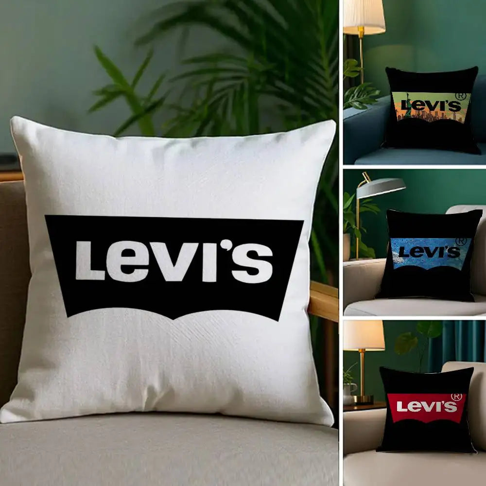 Luxury L-LEVisS Pillow Case Plush Fabric Soft Double Sided Print Sofa Cushion Cover Throw Pillow Covers