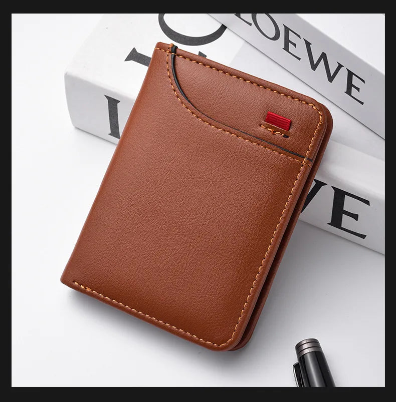 Car Emblem Soft Wallet Leather Mini Credit Card Purse Portable Small Wallet For Ferrari Roma Spider SF90 Competizione LaFerrari