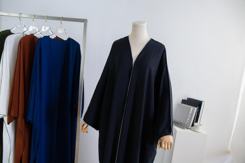 Muslim Out Abaya Smocking Sleeve One-piece Prayer Women Jilbab Cardigan Coat Islamic Clothing Dubai Saudi Robe Turkish