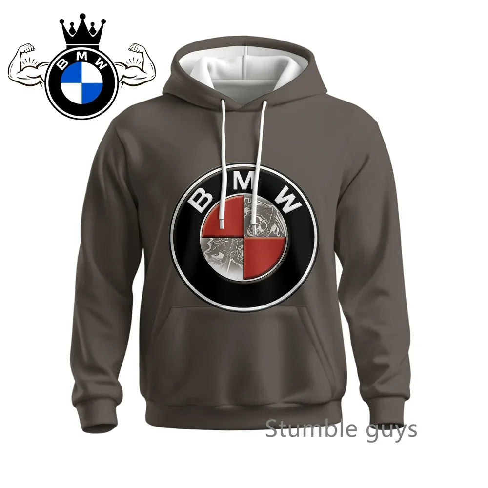 Autumn Men's BMW Hoodie Long Sleeve Sweatshirt Jacket Coat Sports Motorcycle Racing M Power Car Brand Casual Fashion