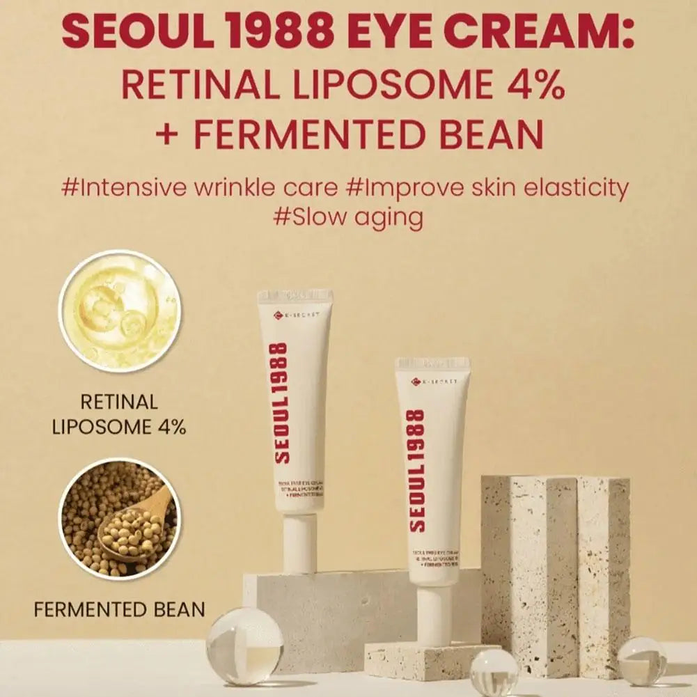 K-SECRET SEOUL 1988 Retinal Ginseng Serum, Facial Treatment Cream, Firming, Moisturizing, Lightens Fine Lines Dark Circle