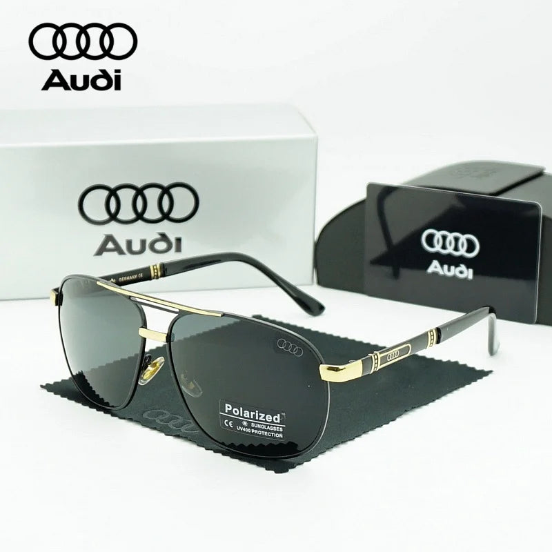 AUDI Brand Polarized Sunglasses Men Luxury Driving Sun Glasses Male Pilot Goggles UV400 Oculos De Sol Masculino