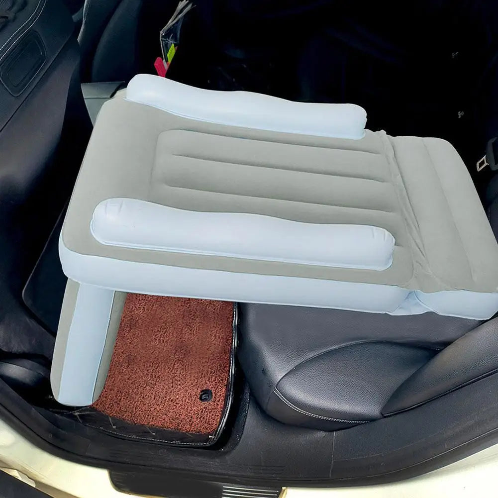 Baby Inflatable Mattress Children's Car Rear Folding Car Mat Outdoor Travel Thickened Plush Air Cushion Car Inflatable Bed ﻿