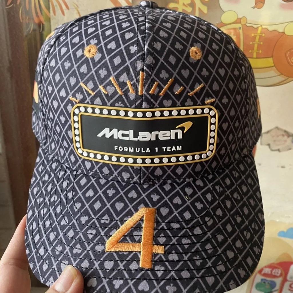 Embroidery For McLaren F1 Racing Team Snapback Fashion Baseball Hats Breathable Casual Casquette Outdoor For Men's And Women's
