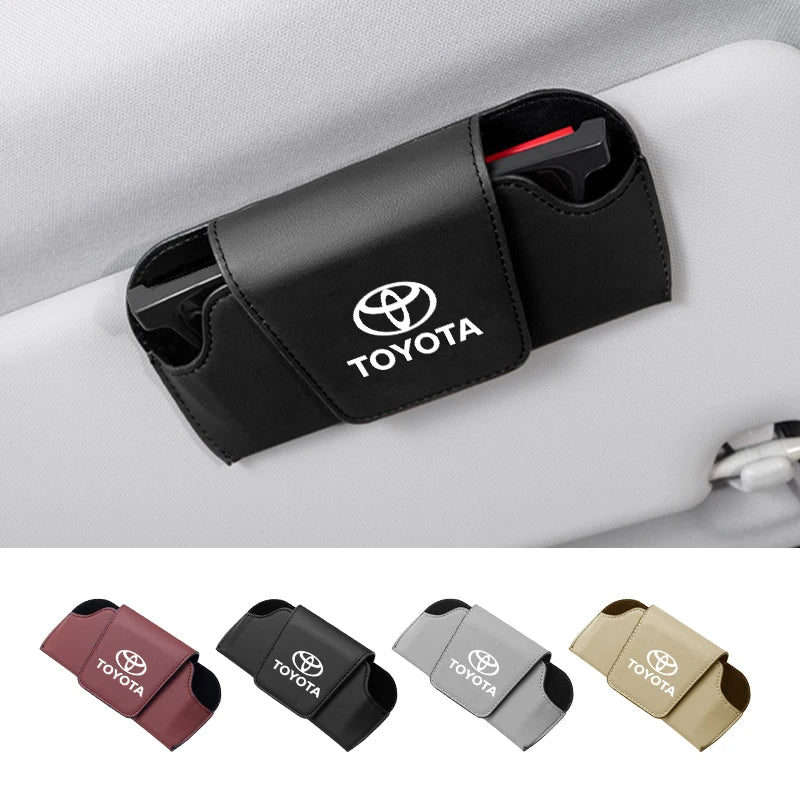 Car Glasses Box  Sunglasses Holder Case Sun Visor For Toyota Corolla 2020 Yaris Aygo GT86 AE110 Prius RAV4 CHR Camry Auris