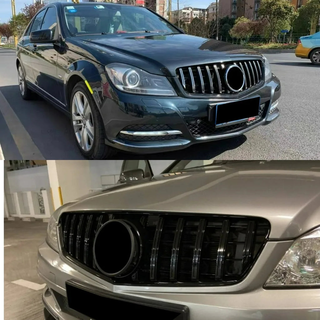 Front Bumper Grille Grill Tuning Accessories For Mercedes Benz C class W204 2007-2014 C180 C200 C250 C300 AMG GT Diamond Style
