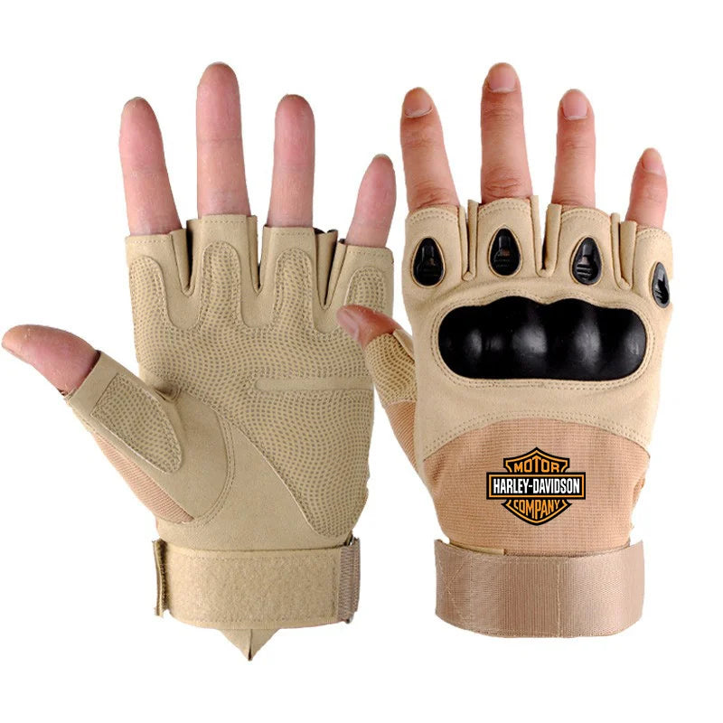 Half Finger Men's Gloves Outdoor Military Tactical Gloves Sports Shooting Hunting Airsoft Motorcycle Cycling Gloves For Harley