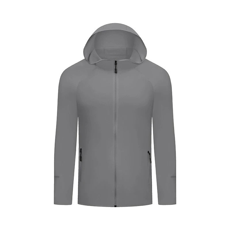 2026 Autumn Long-Sleeve Hoodie Quick-Dry Outdoor Windproof Jacket Four-Way Stretch Running Coat