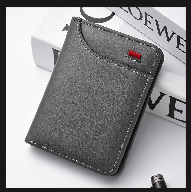 Car Emblem Soft Wallet Leather Mini Credit Card Purse Portable Small Wallet For Ferrari Roma Spider SF90 Competizione LaFerrari