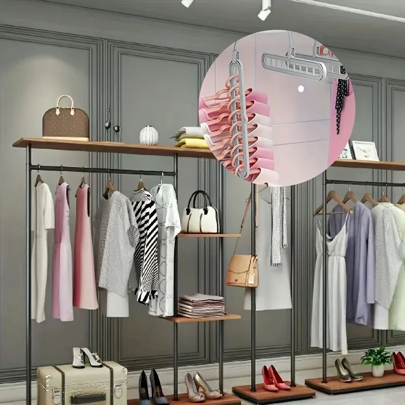 Plastic Multifunctional Hangers Heavy Duty Space Saving 9 Holes Clothes Organizer for Bedroom Cabinet Wardrobe Home Storage Use
