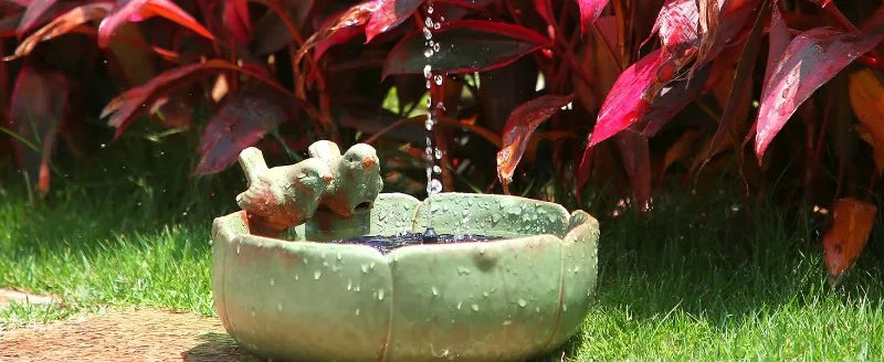 1W/1.5W/2.5W Outdoor Solar Fountain Suitable for Garden Pond Solar Fountain Pump Kit with 6 Nozzles for Garden Decoration
