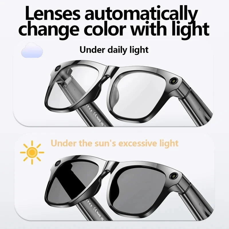 Xiaomi Smart AI Glasses HD 8K Photochromic Multifunction Bluetooth Calling Voice Assistant Music Player Translate Camera Glasses