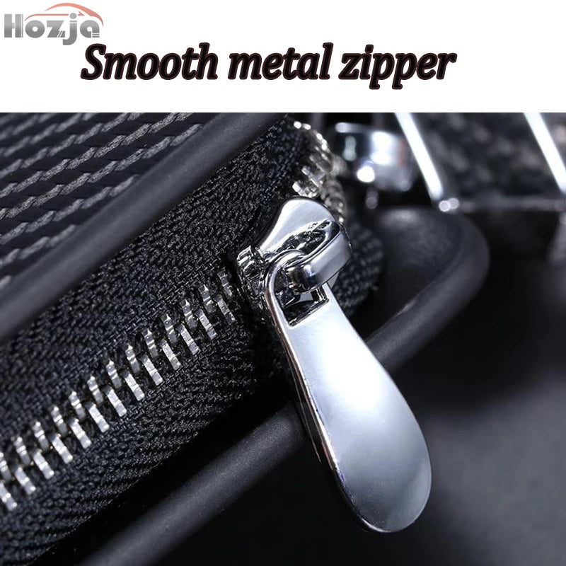 Key Holder For Car Keys Wallet Pouch Bag Genuine Leather Keychain Housekeeper Car Key Case Organizer Key Cover With Car Logo