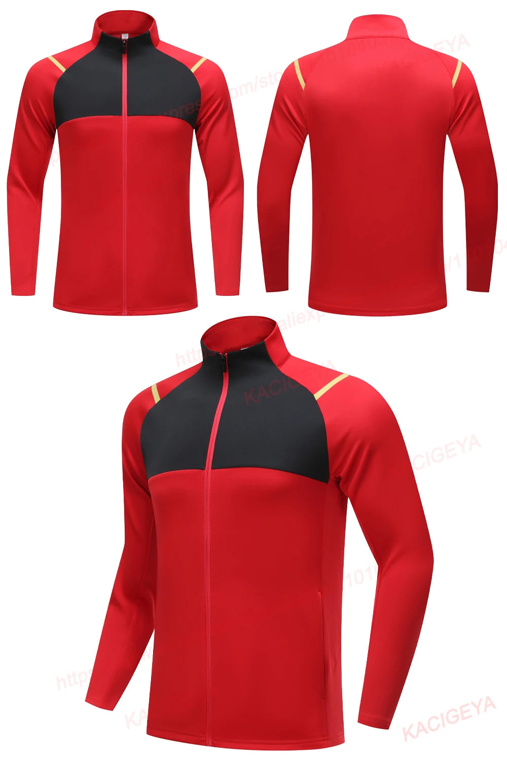Men Sweatshirt Running Training Patchwork Zipper Pocket Outdoor Casual Fashion Coat Gym Jogging Breathable Quick Drying Jacket