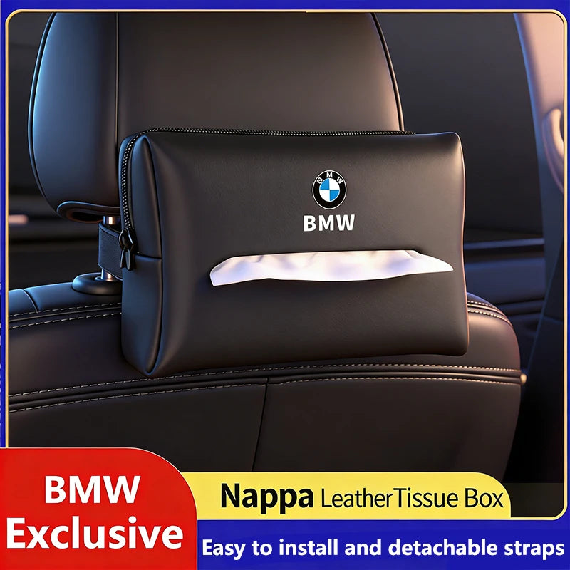 BMW Car Tissue Storage Bag Paper Towel Organizer For M3 M4 M5 G42 G30 G20 E39 E36 E87 E53 F44 F07 F34 G15 G16 G23 G22 X7 X5 F10