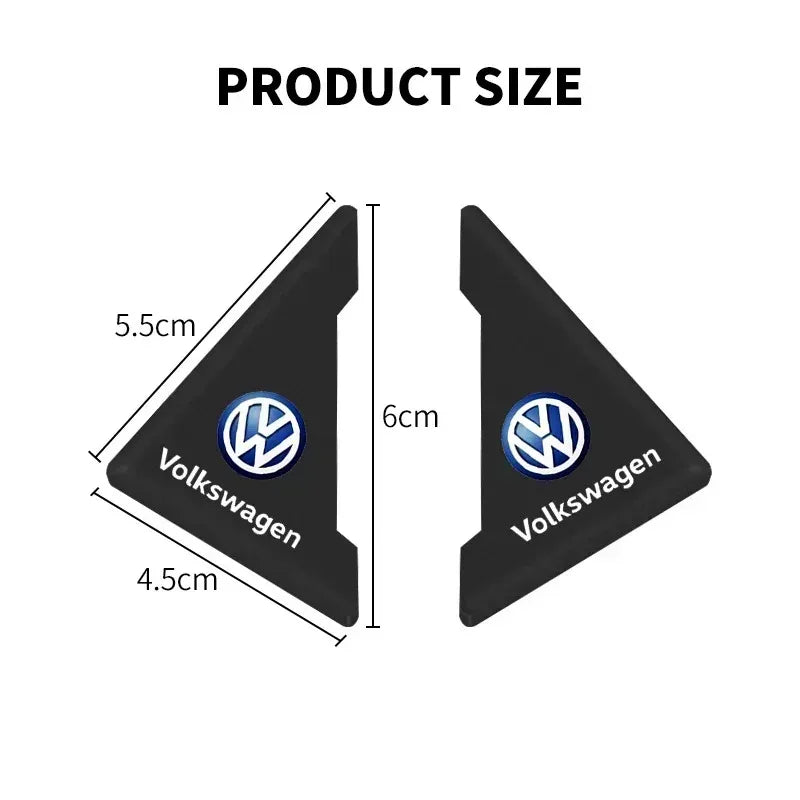 2Pcs Car Door Corner Cover Bumper Anti-scratch Protector For Volkswagen TSI TDI R32 MK4 GTI Golf Polo Tiguan Passat Jetta Touran