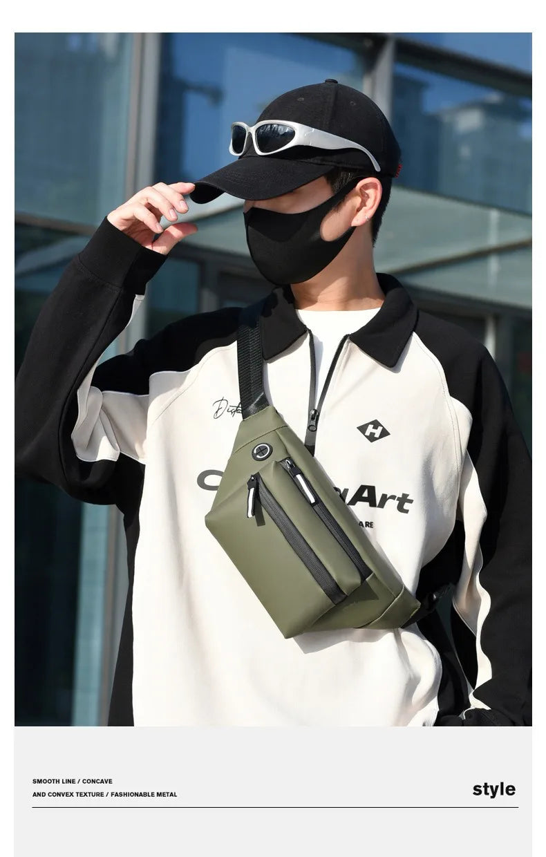 Fashion Men's Waist Bag Outdoor Sports Crossbody Bag Chest Packs For Ferrari F430 Stradale 458 488 599 612 F8 FF Charles Leclerc