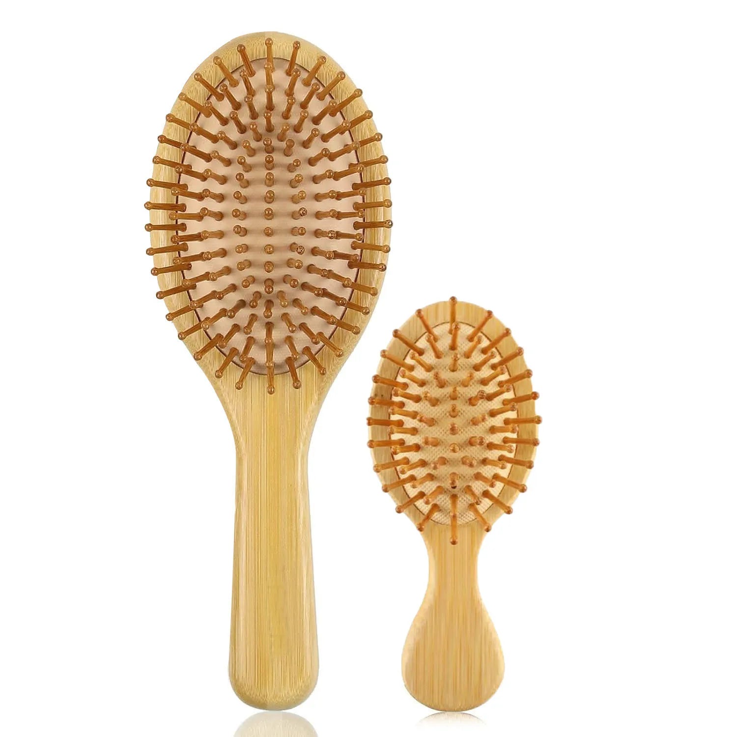 Bamboo Hair Brushes and Comb Set, Comb for Women and Detangling, Great on All Hair, Handmade for Women Men