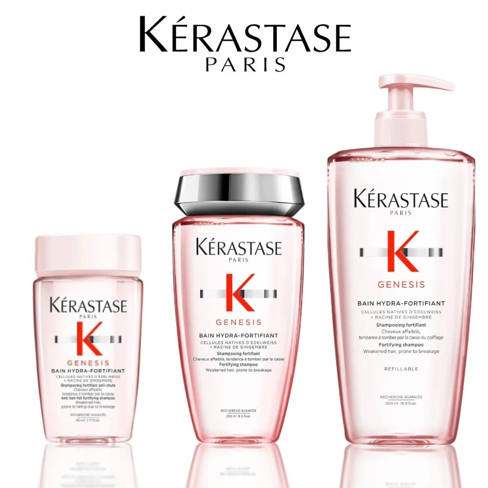 Kerastase Genesis Hydra-Fortifiant Shampoo 80/250/500ml, Anti-Breakage & Strengthening, Hydrates Hair, For Weak or Damaged Hair