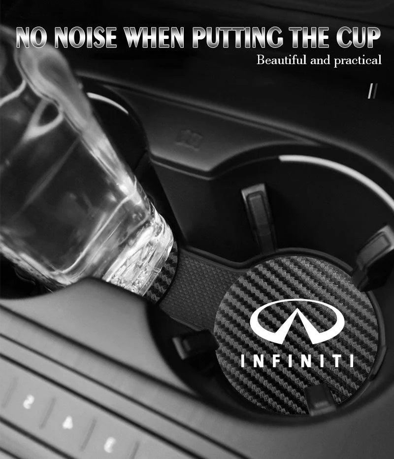 Car Cup Holder Coaster Car cup storage mat Accessories for Infiniti Q50 G37 FX30 FX35 Q60 QX50 M37 ESQ JX35 QX70 Q30 FX50
