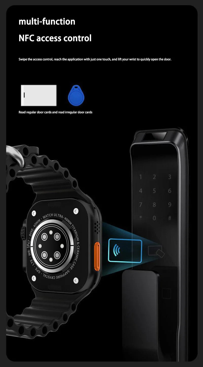 OPPO T900 Ultra Smart Watch Men 49mm Series 9 AMOLED Screen NFC Compass Waterproof For Apple Watch IWO Ultra 9 Wholesale NEW