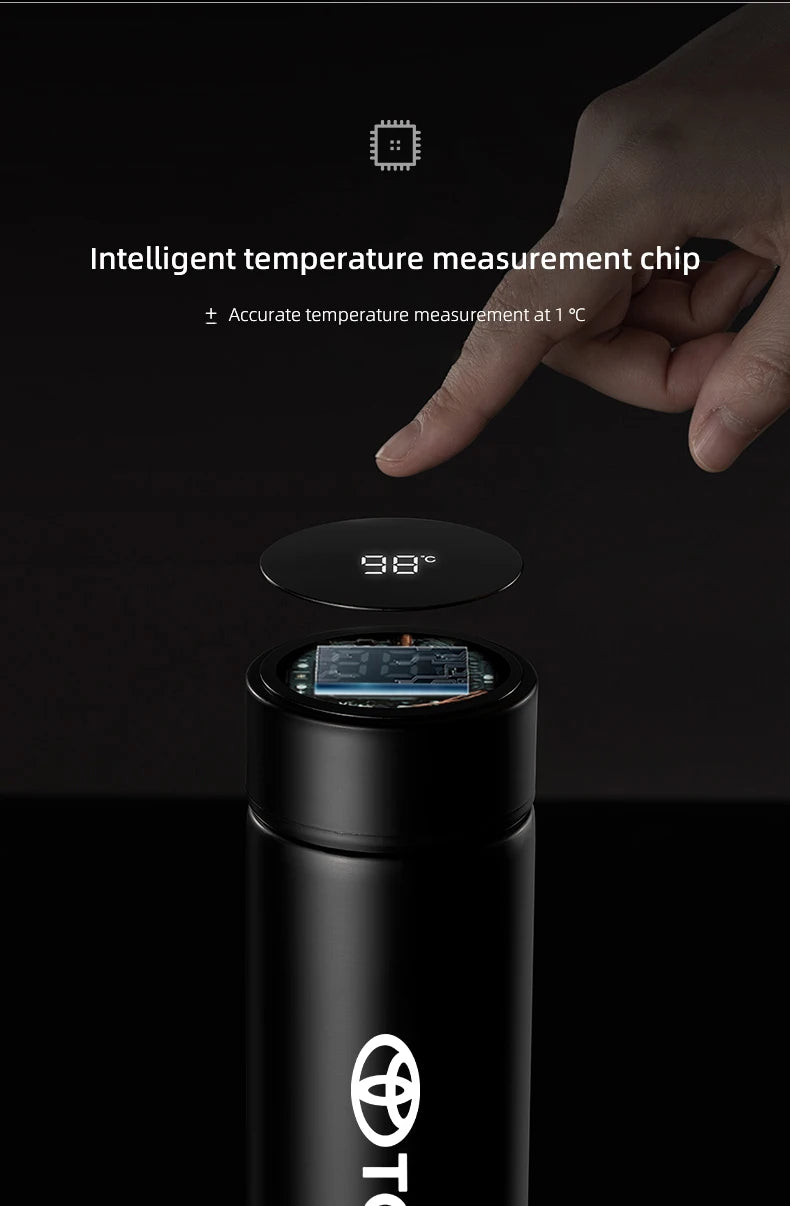 Car Insulated Cup 500ml Water Cup Coffee Tea Thermos For Toyota Crown Gazoo Racing Alphard TRD Corolla Yaris Chr Auris Camry