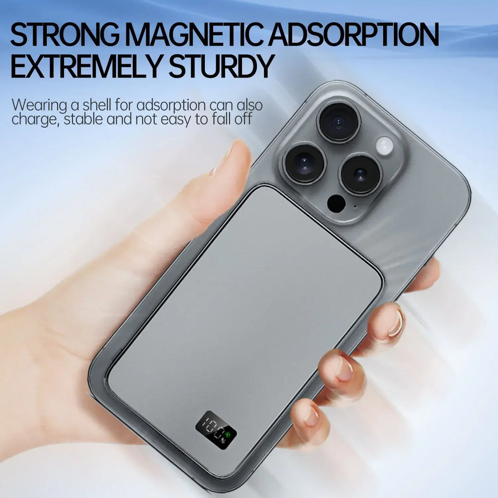 CCC Certified China standard Thin Ultra Power Bank for MagSafe Magnetic Wireless Portable Battery Display for iwatch Airpods