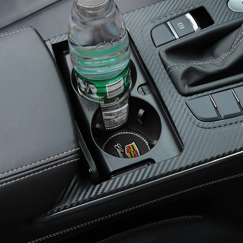 Car Non-slip Water Cup Pad Diamond Rhinestone Bling Decoration For Cadillac Escalade GT4 XT4 ATS XT5 CTS XTS RS Accessories