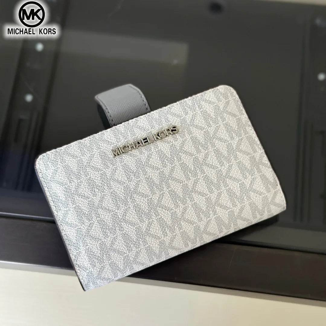 2026 New Michael Kors Women's Fashion Luxury Men's and Women's MK Leisure High end Wallet Card Bag Folding Versatile Zero Wallet