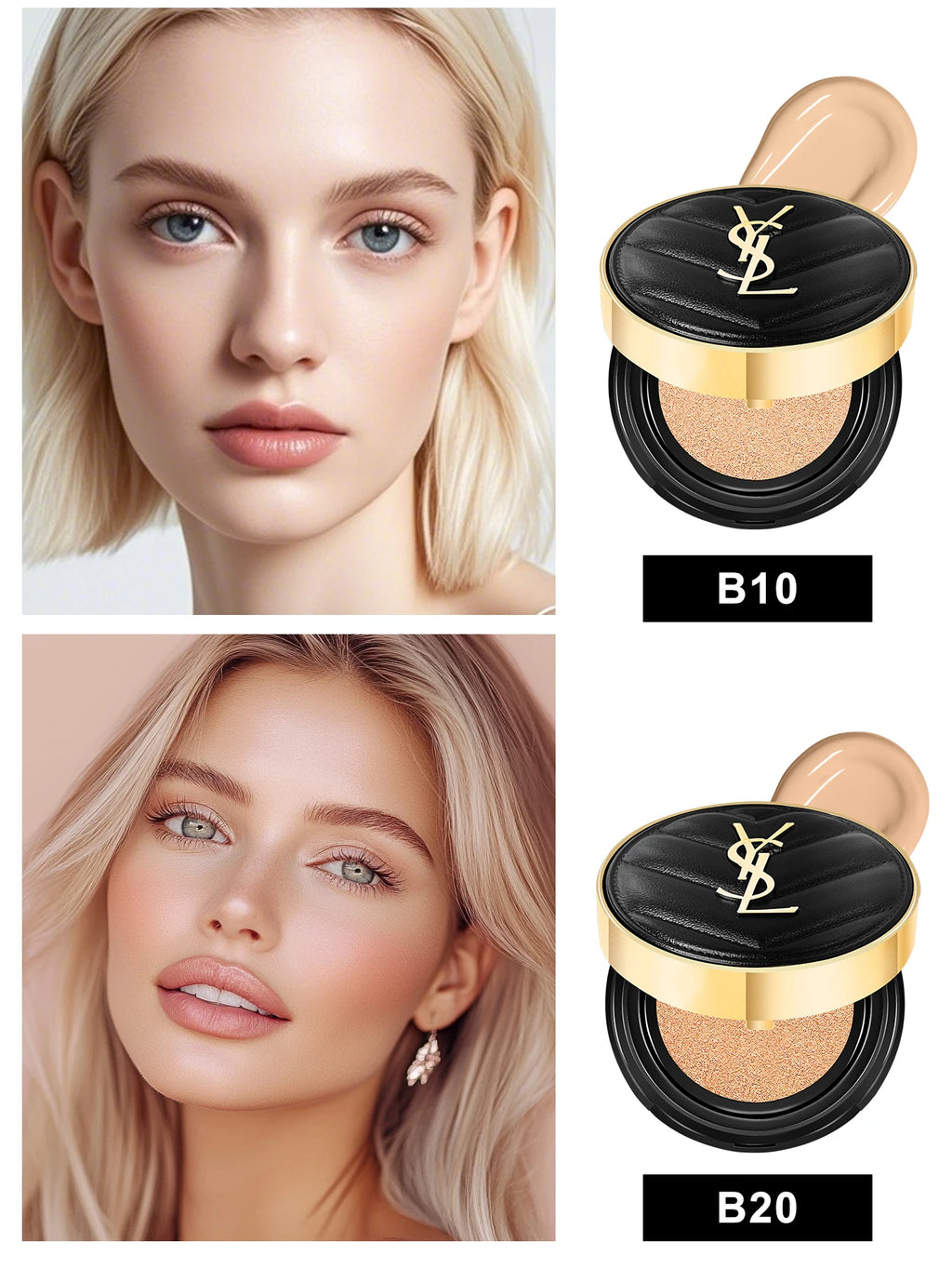 Yves Saint Laurent Le Cushion Encre De Peau-Luminous Matte Cushion Foundation SPF 33/ PA++  All Day Flawless Coverage Shine-Free