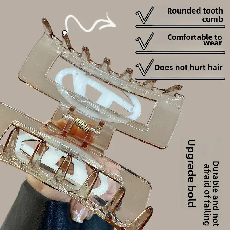 Elegant Large Shark Hair Clip Women's New Hot Sale Of The Season Hair Accessories for Bun Styling Professional Salon Sectioning