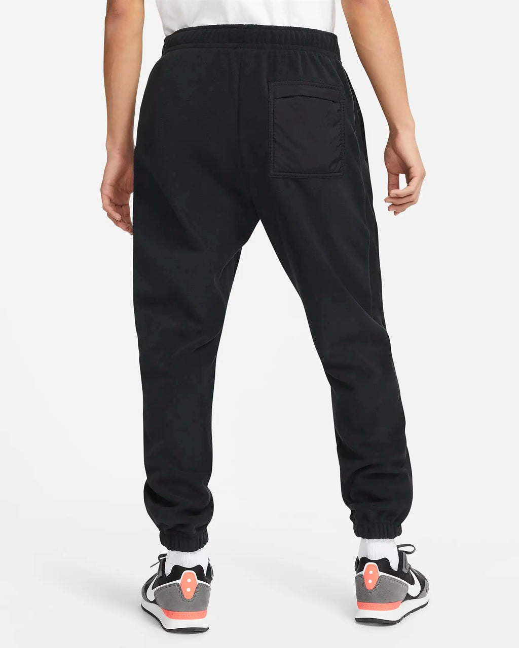 Nike Sportswear Solid Color Loose-Fit Drawstring Knit Sweatpants for Men - Black DD4893-010
